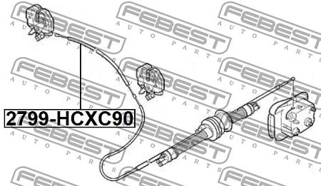 Трос открывания капота VOLVO XC90 2003- 2799-HCXC90