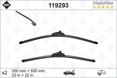 Щётки с/о 550/550мм VISIOFLEX 119 293